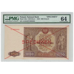1000 złotych 1946, seria A, SPECIMEN
