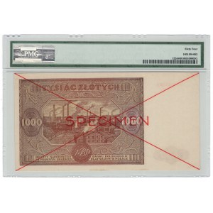 1000 złotych 1946, seria A, SPECIMEN
