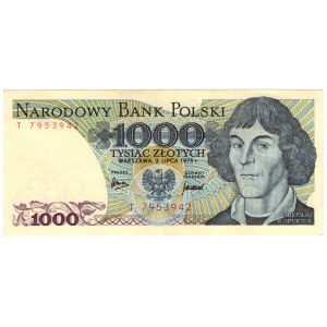 People's Republic of Poland, 1000 gold 1975, T series