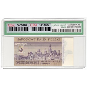 Polska, PRL, 200 000 złotych 1989, seria P