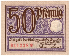 Svobodné město Gdaňsk, 50 feniků 1919