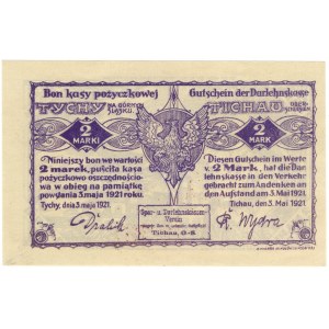 Tychy (Tichau), 2 marki 1921 - niski numer 00268