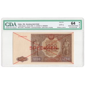 1000 zloty 1946, series A, SPECIMEN