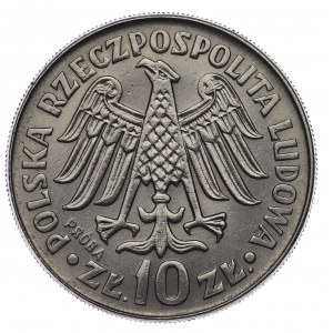People's Republic of Poland, 10 gold 1964, NIKIEL sample - Casimir the Great - convex
