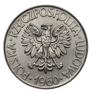 PRL, 10 złotych 1960, próba NIKIEL - klucz i koło zębate