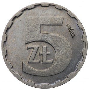 People's Republic of Poland, 5 gold 1986, NIKIEL sample