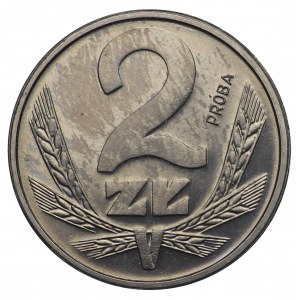 People's Republic of Poland, 2 zloty 1986, NIKIEL sample