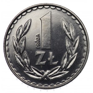People's Republic of Poland, 1 zloty 1986, NIKIEL sample