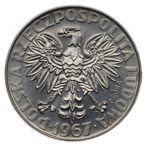 PRL, 10 złotych 1967, próba NIKIEL - Skłodowska - na wprost