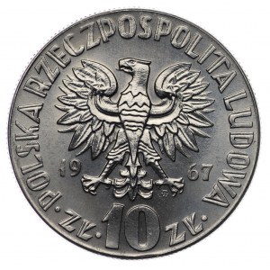 PRL, 10 złotych 1967, próba NIKIEL - Mikołaj Kopernik