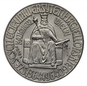PRL, 10 zlotých 1964, vzorek NIKIEL - Kazimierz Wielki