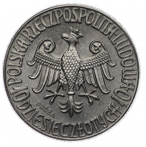 PRL, 10 zlotých 1964, vzorek NIKIEL - Kazimierz Wielki
