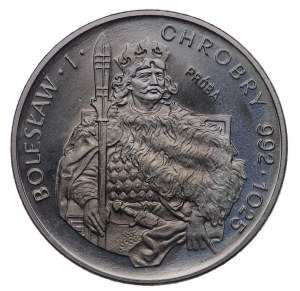 PRL, 200 złotych 1980, próba NIKIEL - Bolesław I Chrobry, półpostać