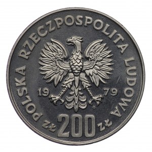 Volksrepublik Polen, 200 Zloty 1979, NIKIEL Muster - Mieszko I, Büste