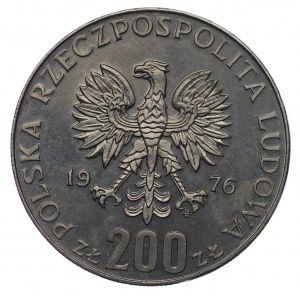 PRL, 200 złotych 1976, próba NIKIEL - Igrzyska, głowa