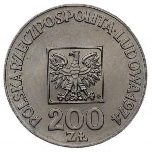 PRL, 200 zl. 1974, vzorek NIKIEL - XXX let PRL