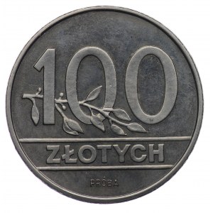 III RP, 100 złotych 1990, próba NIKIEL