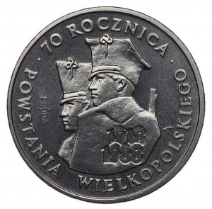 PRL, 100 zlotých 1988, vzorek NIKIEL - Velkopolské povstání