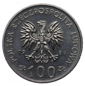 PRL, 100 zlotých 1988, vzorek NIKIEL - Velkopolské povstání