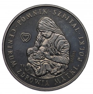 Polská lidová republika, 100 zlotých 1985, vzorek NIKIEL - Památník - Polská mateřská nemocnice