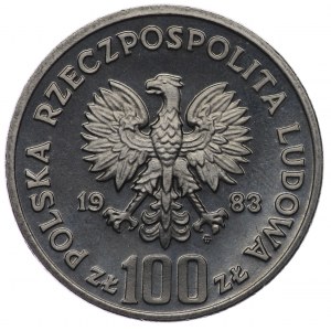 PRL, 100 złotych 1983, próba NIKIEL - Niedźwiedzie