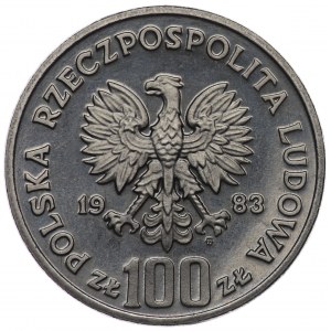 People's Republic of Poland, 100 zloty 1983, NIKIEL sample - Bear