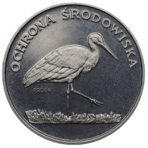 PRL, 100 złotych 1982, próba NIKIEL - Bocian
