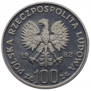 PRL, 100 złotych 1982, próba NIKIEL - Bocian