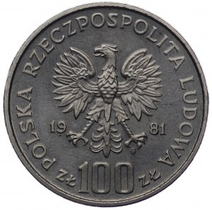 PRL, 100 zlotých 1981, vzorek NIKIEL - Władysław Sikorski