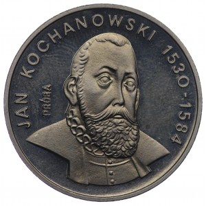 PRL, 100 zloty 1980, NIKIEL sample - Jan Kochanowski - large head