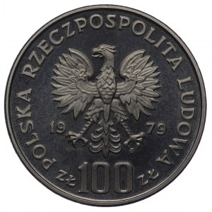 People's Republic of Poland, 100 gold 1979, NIKIEL sample - Kozica