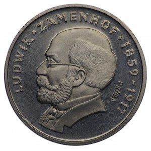 People's Republic of Poland, 100 zloty 1979, NIKIEL sample - Ludwik Zamenhof - left.