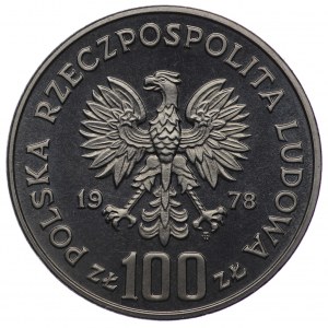 PRL, 100 zl. 1978, NIKIEL vzorek - Bobr