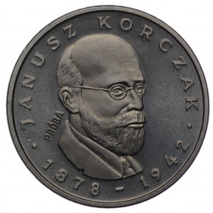 PRL, 100 zloty 1978, NIKIEL sample - Janusz Korczak, head right