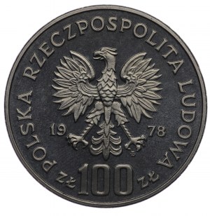 PRL, 100 zl. 1978, NIKIEL vzorek - Moose