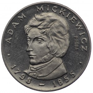 PRL, 100 złotych 1978, próba NIKIEL - Adam Mickiewicz, z loczkiem
