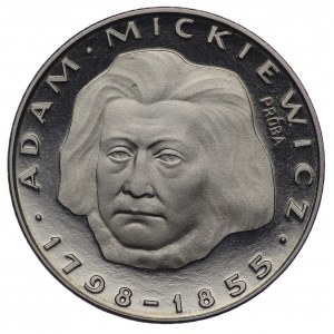 PRL, 100 złotych 1978, próba NIKIEL - Adam Mickiewicz, głowa