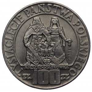 PRL, 100 złotych 1966, próba NIKIEL - Mieszko i Dąbrówka - postacie