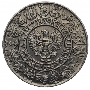 PRL, 100 złotych 1966, próba NIKIEL - Mieszko i Dąbrówka - postacie