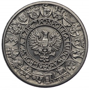 People's Republic of Poland, 100 gold 1960, NIKIEL sample - Mieszko and Dabrowka