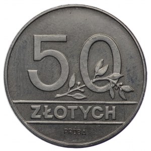 People's Republic of Poland, 50 gold 1990, NIKIEL sample
