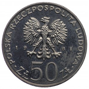PRL, 50 złotych 1981, próba NIKIEL - Władysław I Herman