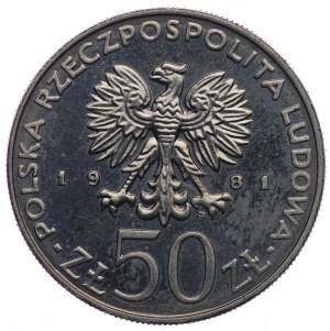 PRL, 50 zl. 1981, NIKIEL sample - Władysław I Herman