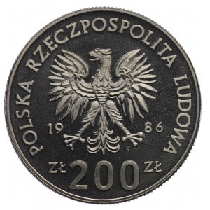 People's Republic of Poland, 200 gold 1986, CuNi sample - Owl's head