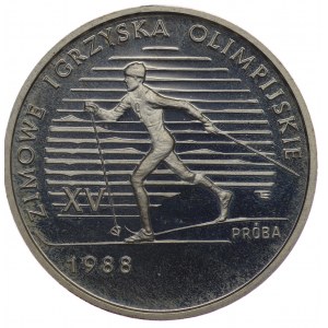 PRL, 1000 złotych 1988, próba SREBRO - XV Zimowe Igrzyska Olimpijskie