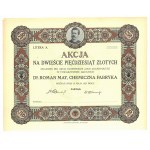 Dr. Roman May, Chemical Factory, 250 zloty 1927 - no numbers or signatures