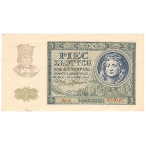 5 złotych 1940, seria A