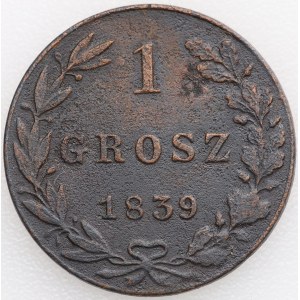 Russian annexation, Nicholas I, 1 penny 1839 MW
