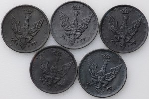 Polské království, 10 fenig 1917 - sada 5 kusů