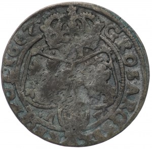 Jan II Kazimír, šestipence 1667 AT, Bydgoszcz